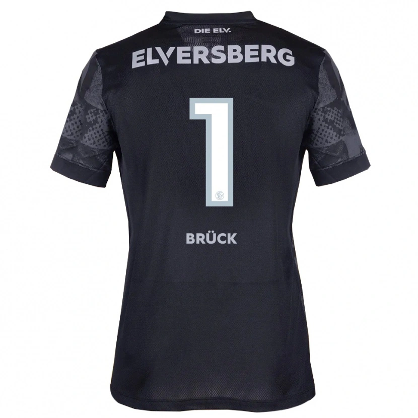 Danxen Kinderen Florian Brück #1 Zwart Grijs Uitshirt Uittenue 2025/26 T-Shirt