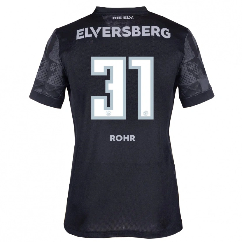Danxen Kinderen Maximilian Rohr #31 Zwart Grijs Uitshirt Uittenue 2025/26 T-Shirt