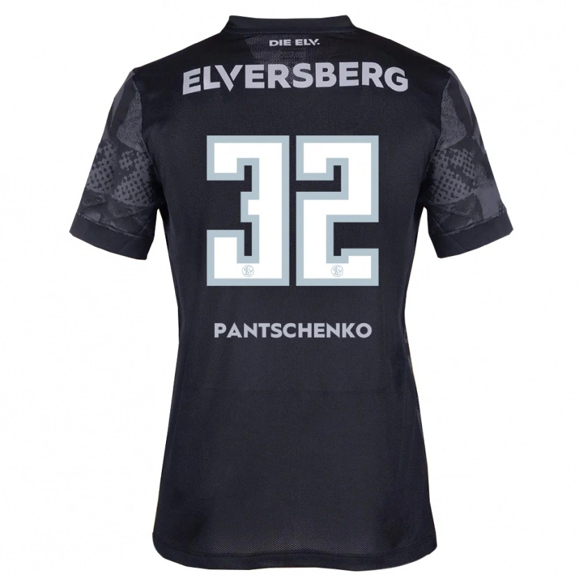 Danxen Kinderen Daniel Pantschenko #32 Zwart Grijs Uitshirt Uittenue 2025/26 T-Shirt