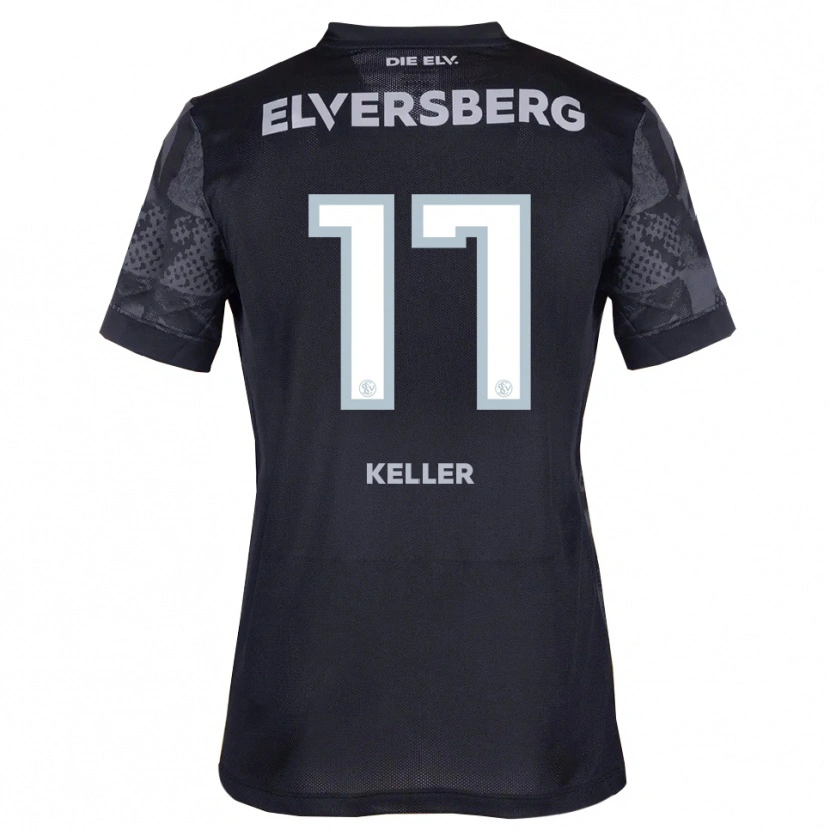 Danxen Kinderen Ina Keller #17 Zwart Grijs Uitshirt Uittenue 2025/26 T-Shirt