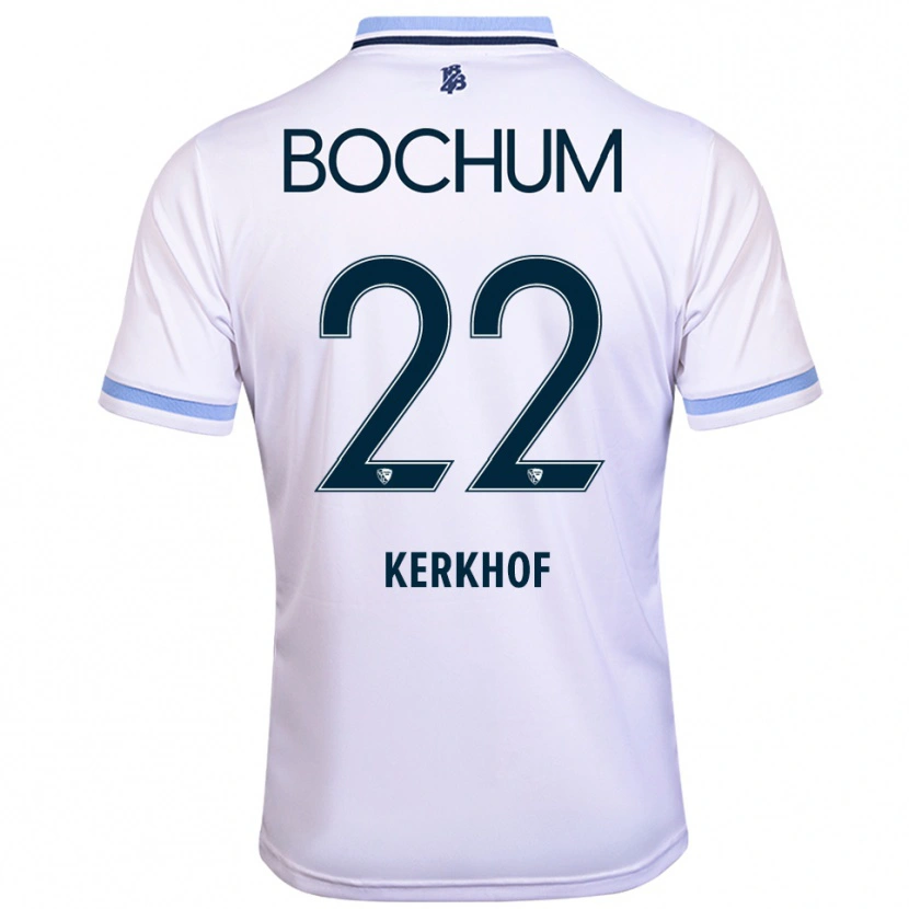 Danxen Kinderen Nina Kerkhof #22 Wit Hemelsblauw Uitshirt Uittenue 2025/26 T-Shirt