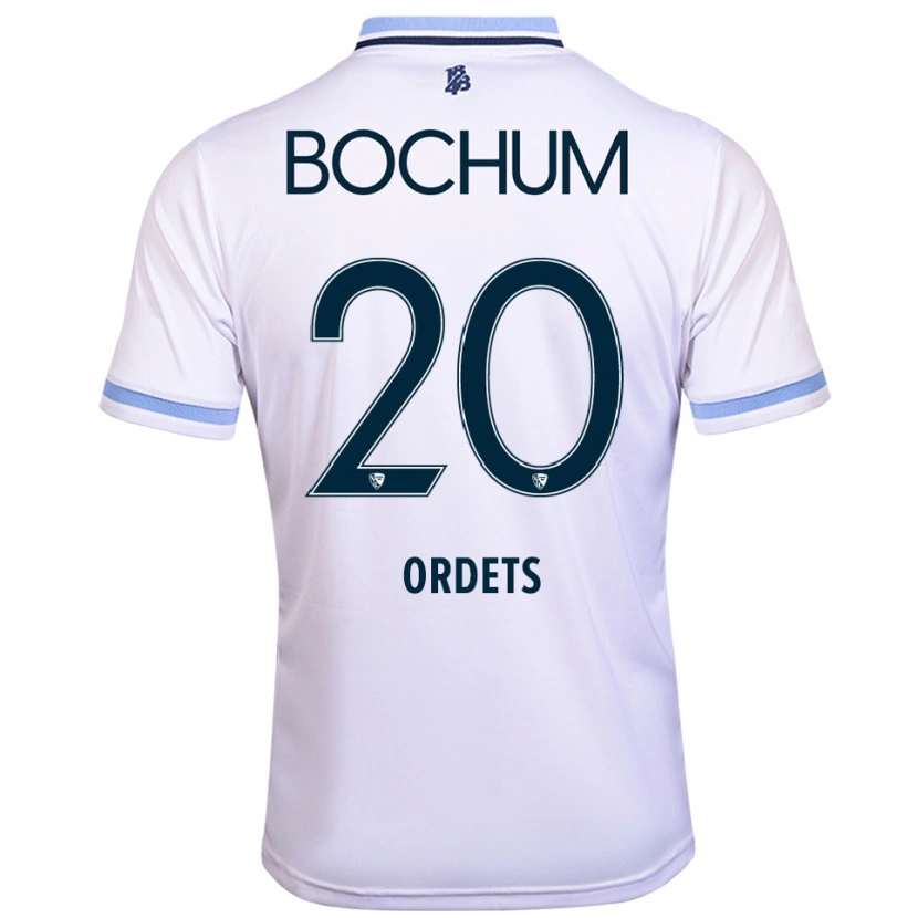 Danxen Kinderen Ivan Ordets #20 Wit Hemelsblauw Uitshirt Uittenue 2025/26 T-Shirt