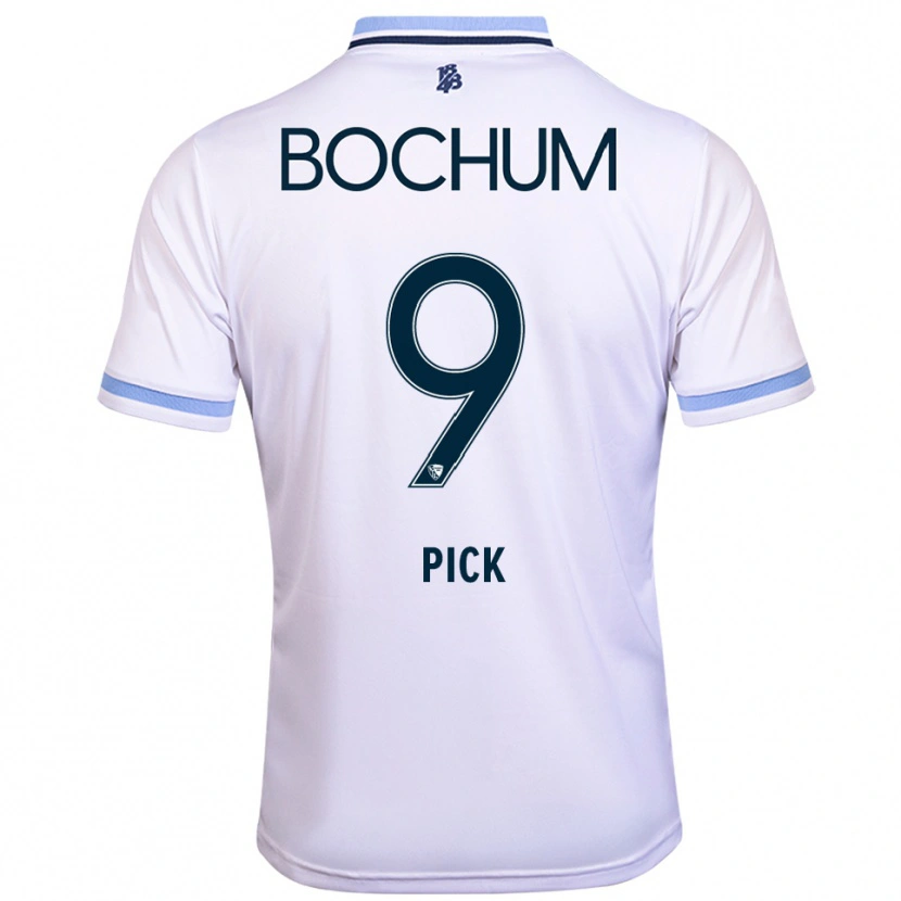Danxen Kinderen Luis Pick #9 Wit Hemelsblauw Uitshirt Uittenue 2025/26 T-Shirt