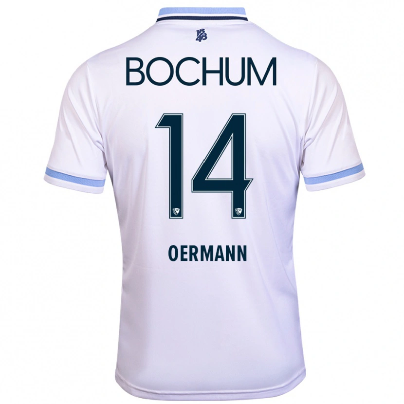 Danxen Kinderen Tim Oermann #14 Wit Hemelsblauw Uitshirt Uittenue 2025/26 T-Shirt