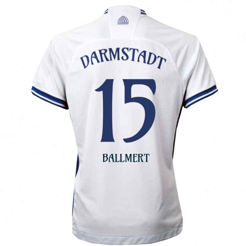 Danxen Kinderen Markus Ballmert #15 Wit Blauw Uitshirt Uittenue 2025/26 T-Shirt