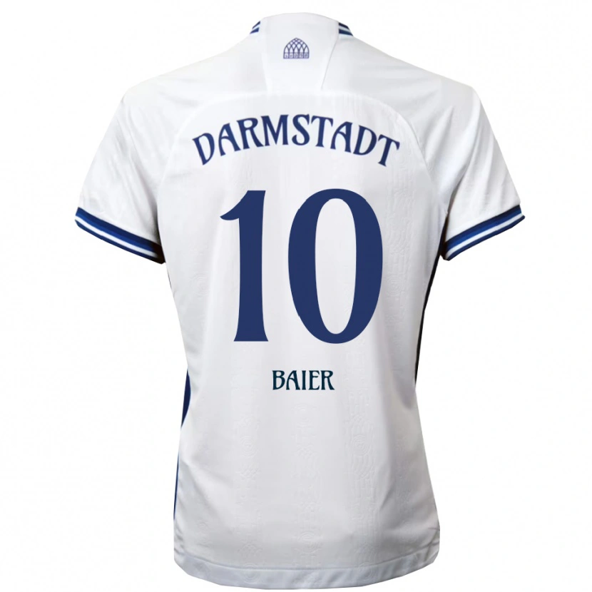 Danxen Kinderen Nico Baier #10 Wit Blauw Uitshirt Uittenue 2025/26 T-Shirt