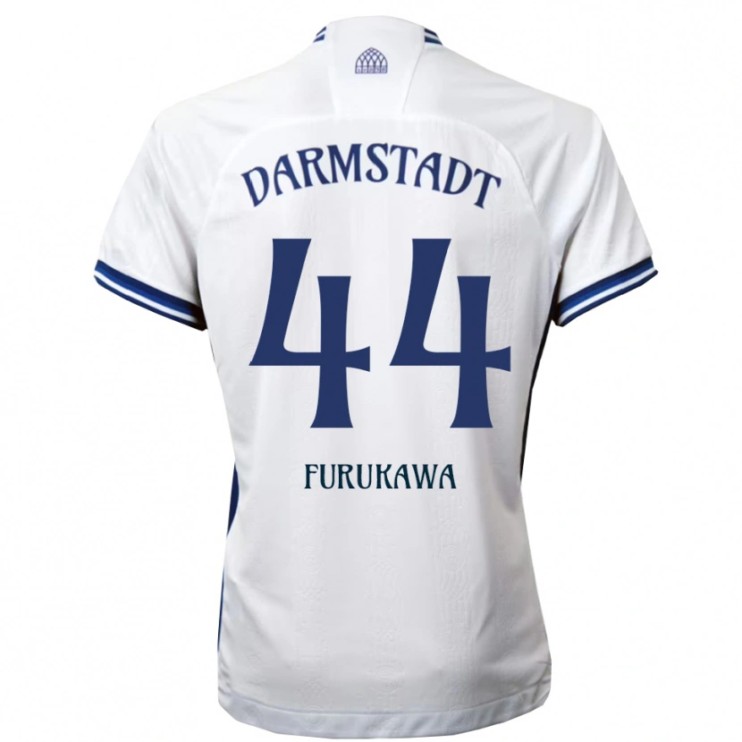 Danxen Kinderen Yosuke Furukawa #44 Wit Blauw Uitshirt Uittenue 2025/26 T-Shirt