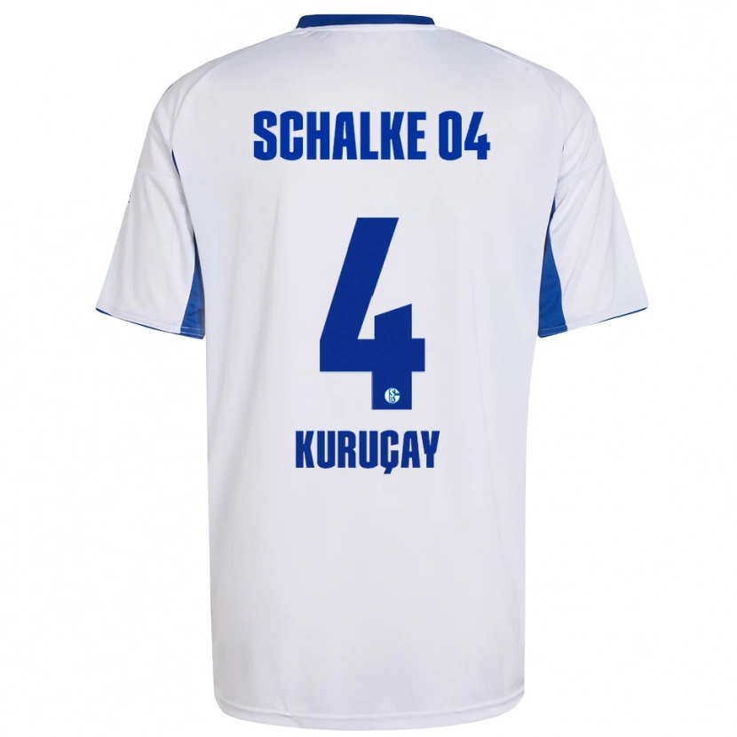 Danxen Kinderen Hasan Kuruçay #4 Wit Blauw Uitshirt Uittenue 2025/26 T-Shirt