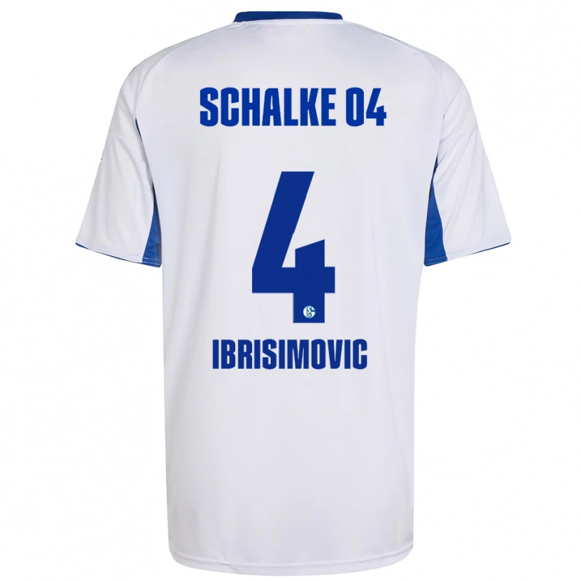 Danxen Kinderen Amar Ibrisimovic #4 Wit Blauw Uitshirt Uittenue 2025/26 T-Shirt