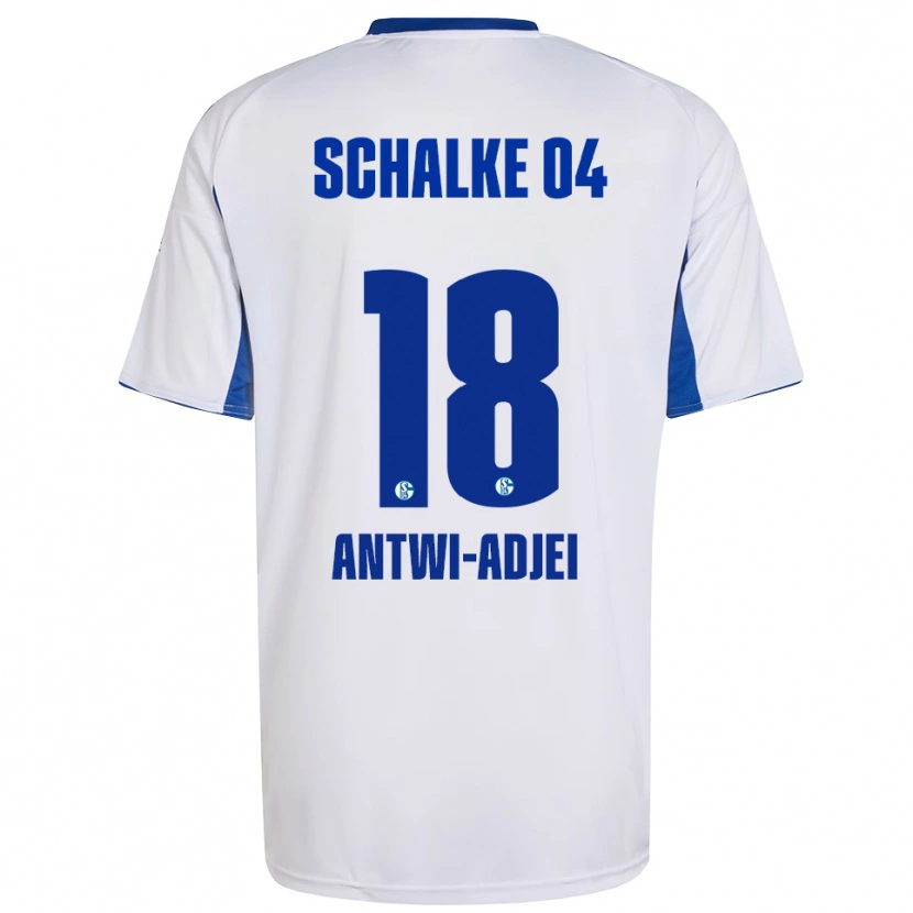 Danxen Kinderen Christopher Antwi-Adjei #18 Wit Blauw Uitshirt Uittenue 2025/26 T-Shirt
