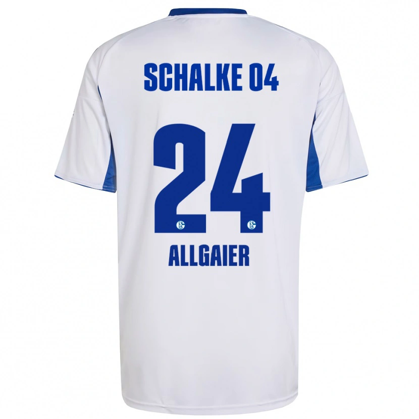 Danxen Kinderen Felix Allgaier #24 Wit Blauw Uitshirt Uittenue 2025/26 T-Shirt