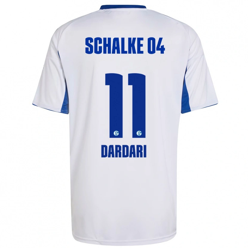 Danxen Kinderen Bilal Dardari #11 Wit Blauw Uitshirt Uittenue 2025/26 T-Shirt