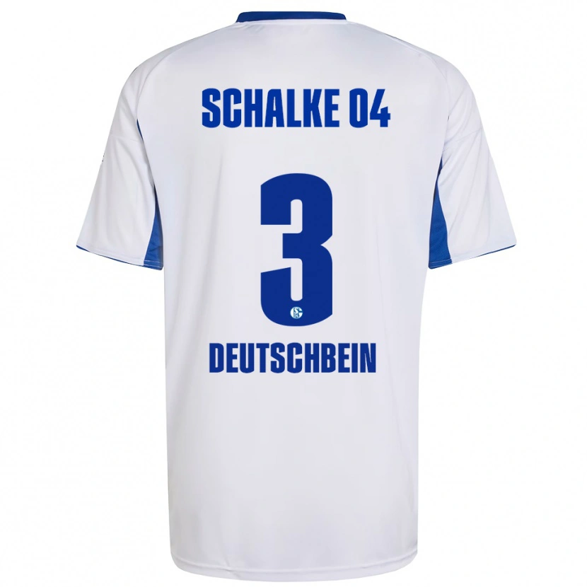 Danxen Kinderen Lasse Deutschbein #3 Wit Blauw Uitshirt Uittenue 2025/26 T-Shirt