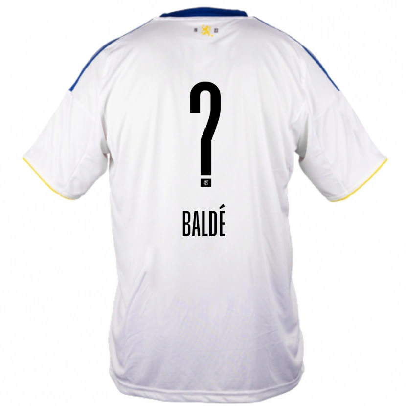 Danxen Kinderen Madi Baldé #0 Wit Blauw Geel Uitshirt Uittenue 2025/26 T-Shirt
