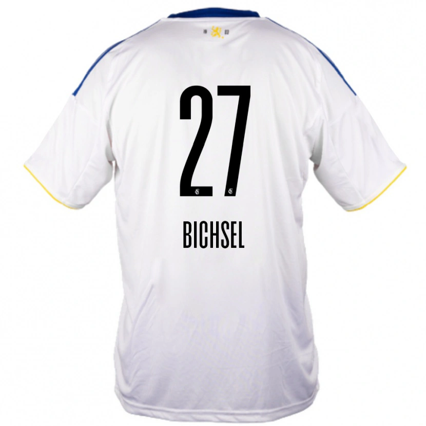 Danxen Kinderen Joel Bichsel #27 Wit Blauw Geel Uitshirt Uittenue 2025/26 T-Shirt
