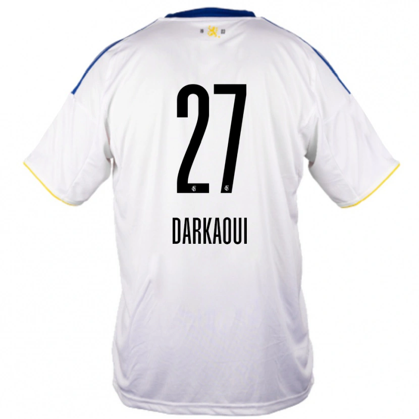 Danxen Kinderen Gibriel Darkaoui #27 Wit Blauw Geel Uitshirt Uittenue 2025/26 T-Shirt