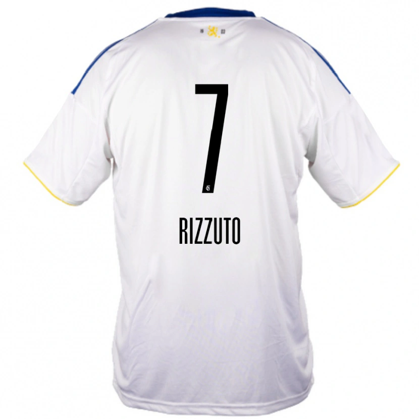 Danxen Kinderen Calogero Rizzuto #7 Wit Blauw Geel Uitshirt Uittenue 2025/26 T-Shirt