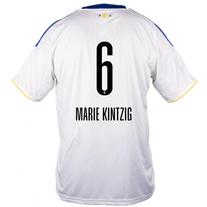 Danxen Kinderen Lilly Marie Kintzig #6 Wit Blauw Geel Uitshirt Uittenue 2025/26 T-Shirt