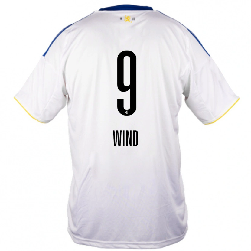 Danxen Kinderen Lena Wind #9 Wit Blauw Geel Uitshirt Uittenue 2025/26 T-Shirt