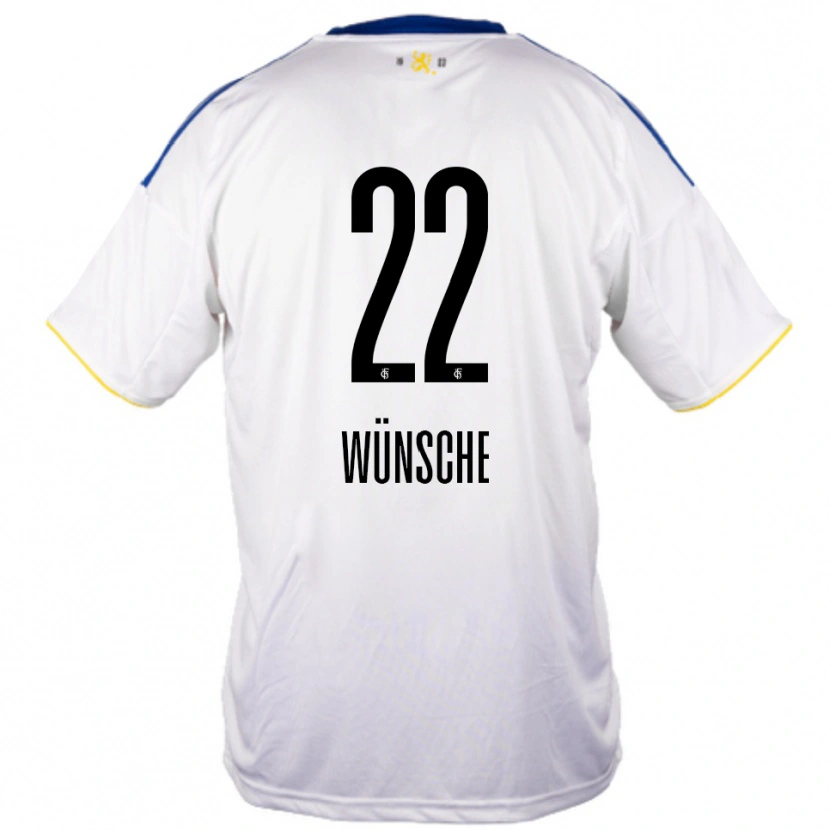 Danxen Kinderen Hannah Wünsche #22 Wit Blauw Geel Uitshirt Uittenue 2025/26 T-Shirt
