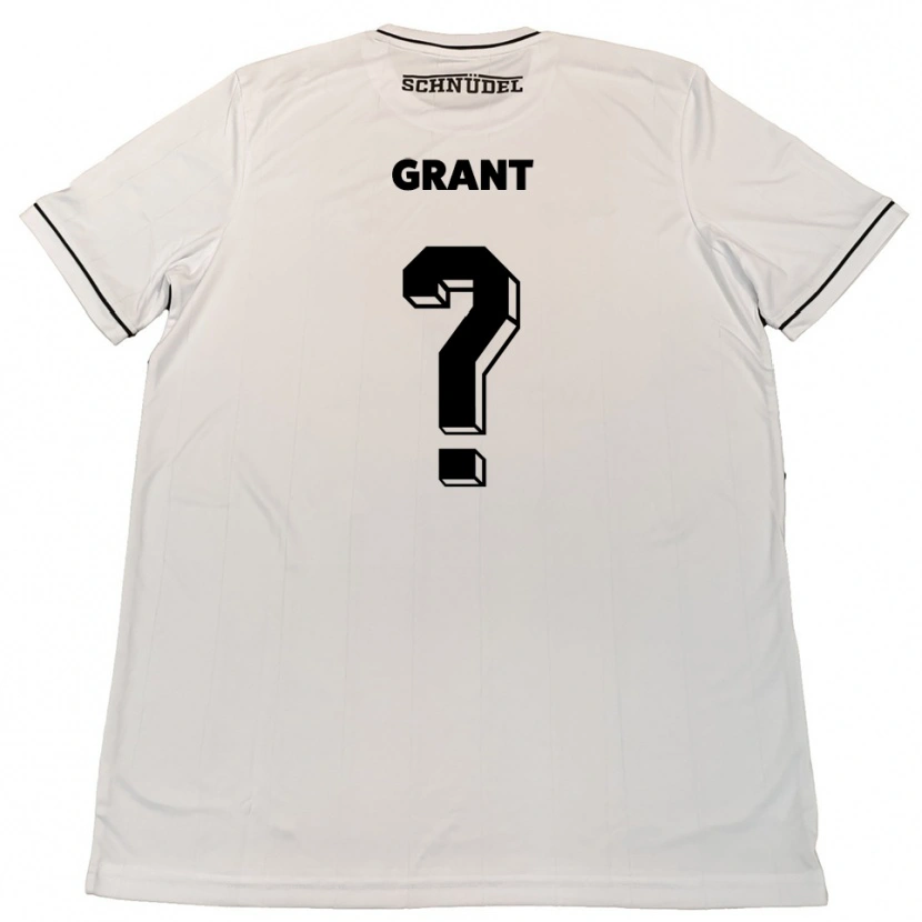 Danxen Kinderen Hailey Grant #0 Wit Zwart Uitshirt Uittenue 2025/26 T-Shirt