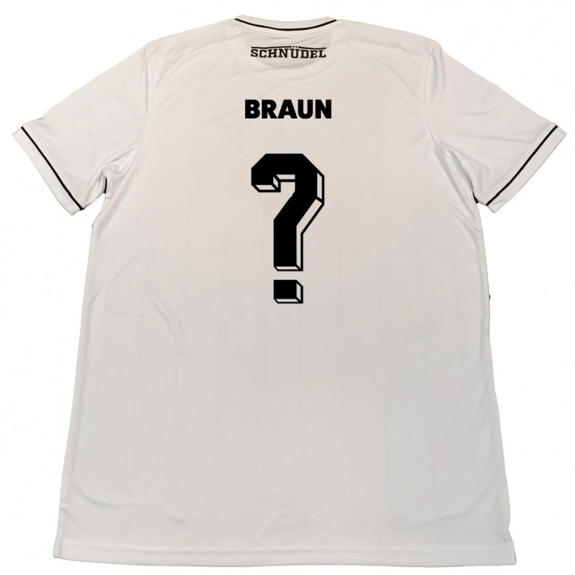 Danxen Kinderen Annika Braun #0 Wit Zwart Uitshirt Uittenue 2025/26 T-Shirt