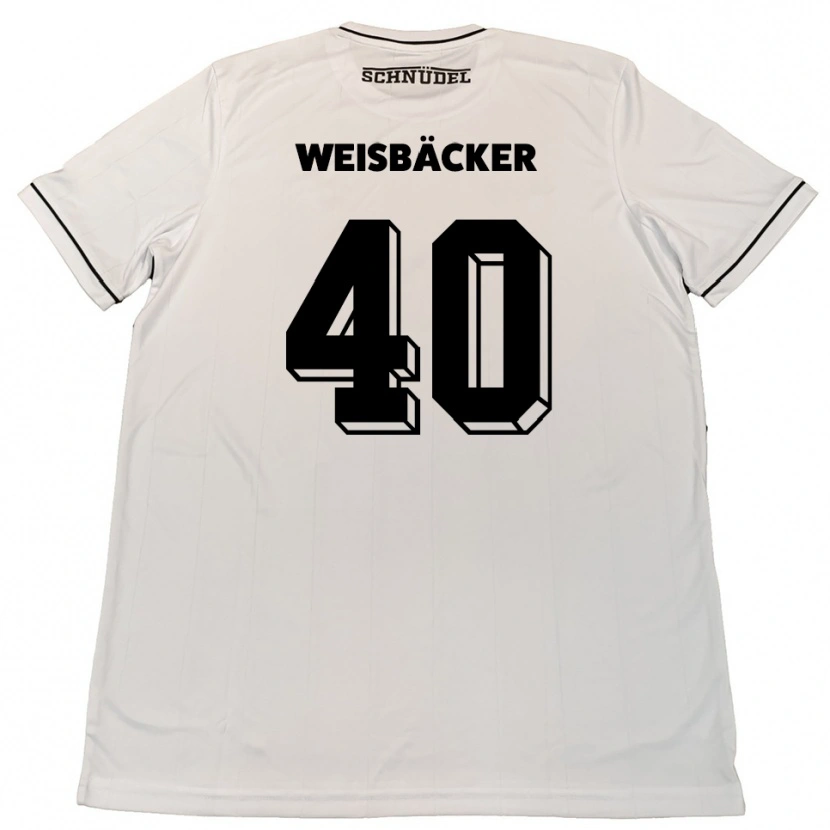 Danxen Kinderen Maximilian Weisbäcker #40 Wit Zwart Uitshirt Uittenue 2025/26 T-Shirt