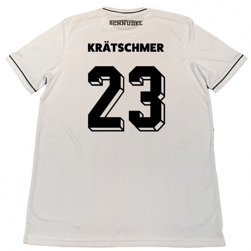 Danxen Kinderen Pius Krätschmer #23 Wit Zwart Uitshirt Uittenue 2025/26 T-Shirt