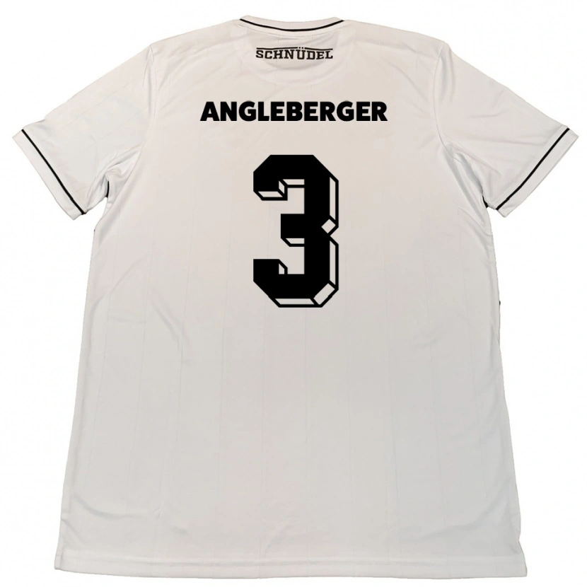 Danxen Kinderen Devin Angleberger #3 Wit Zwart Uitshirt Uittenue 2025/26 T-Shirt