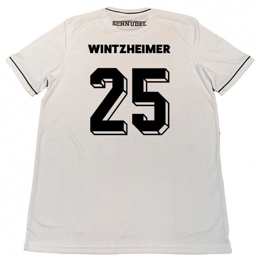 Danxen Kinderen Manuel Wintzheimer #25 Wit Zwart Uitshirt Uittenue 2025/26 T-Shirt