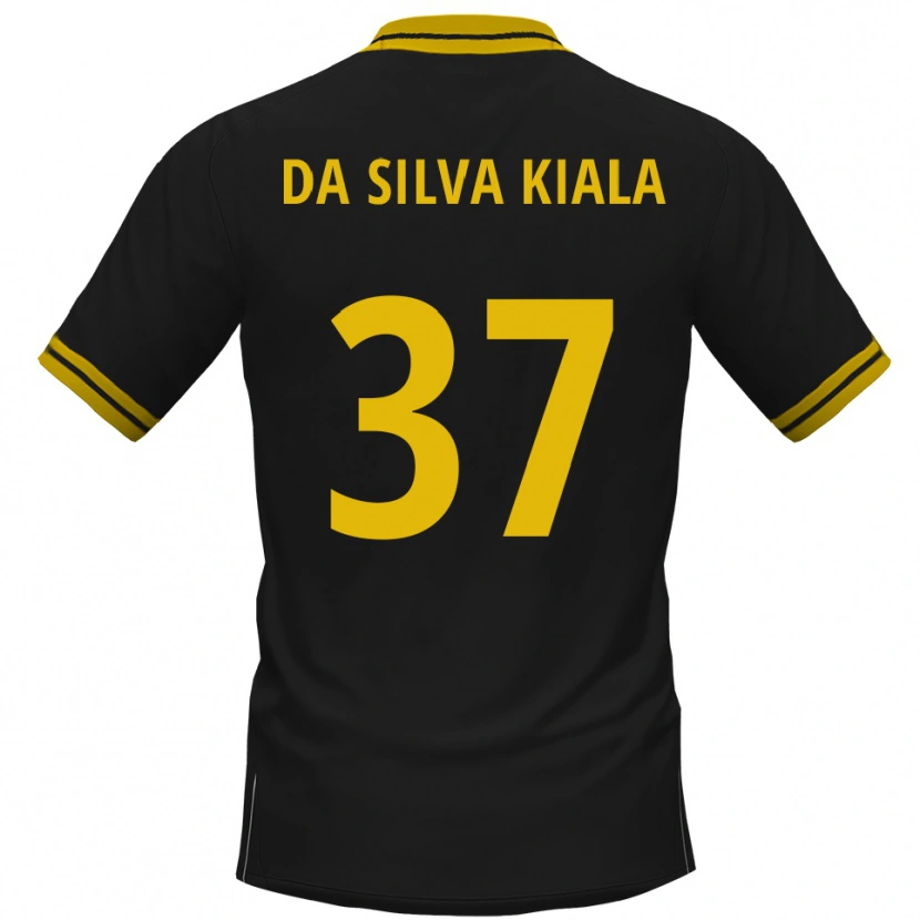 Danxen Kinderen Joel Da Silva Kiala #37 Zwart Geel Uitshirt Uittenue 2025/26 T-Shirt