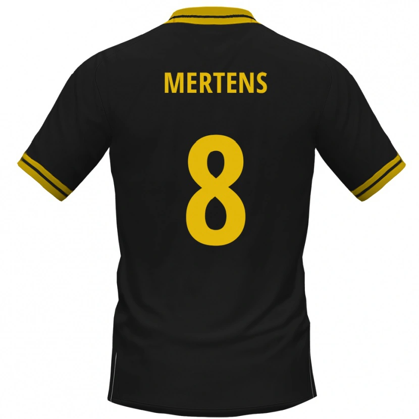 Danxen Kinderen Ben Mertens #8 Zwart Geel Uitshirt Uittenue 2025/26 T-Shirt