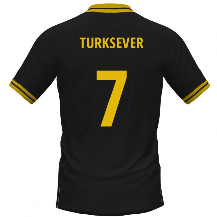 Danxen Kinderen Emre Türksever #7 Zwart Geel Uitshirt Uittenue 2025/26 T-Shirt