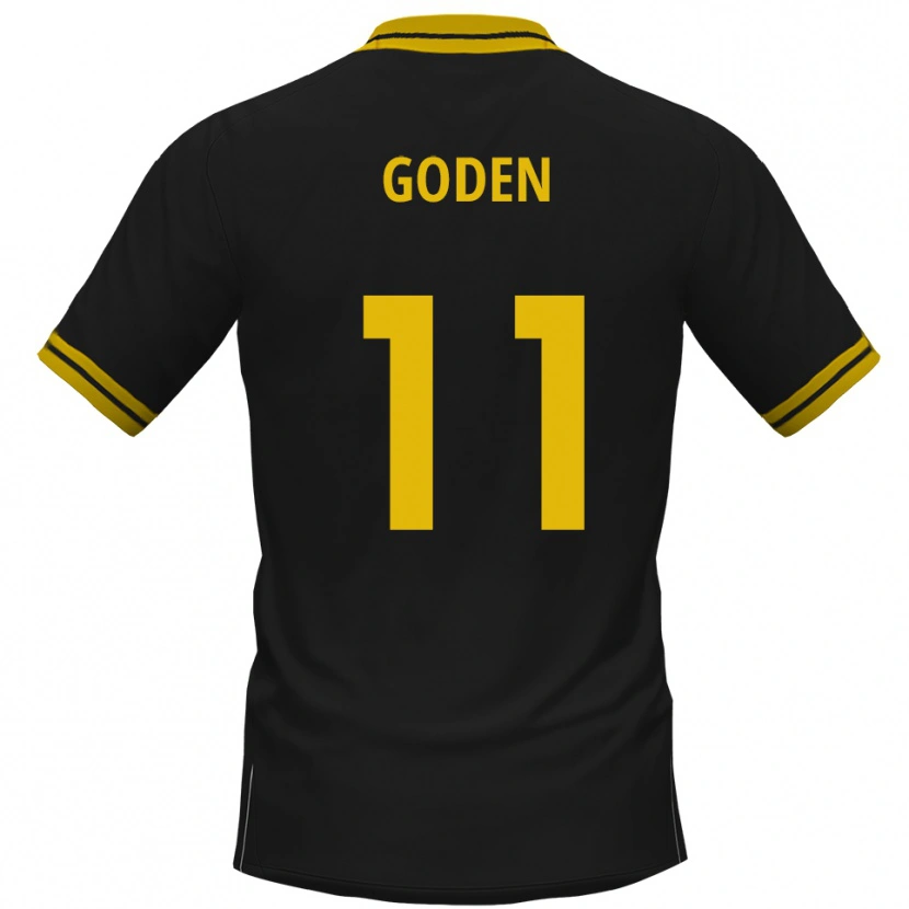 Danxen Kinderen Kevin Goden #11 Zwart Geel Uitshirt Uittenue 2025/26 T-Shirt