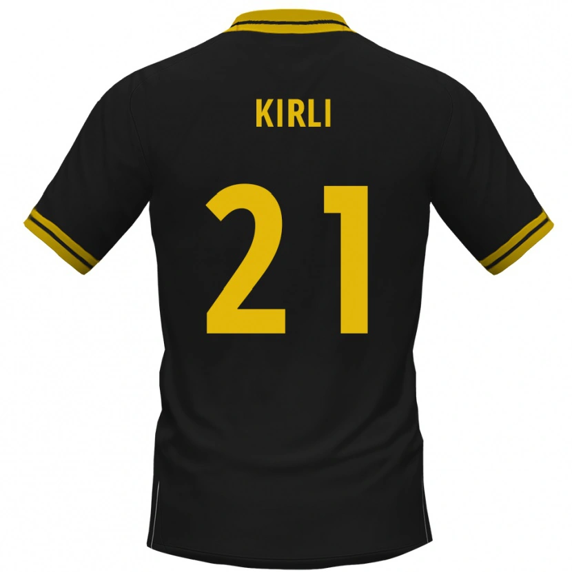 Danxen Kinderen Celil-Noah Kirli #21 Zwart Geel Uitshirt Uittenue 2025/26 T-Shirt