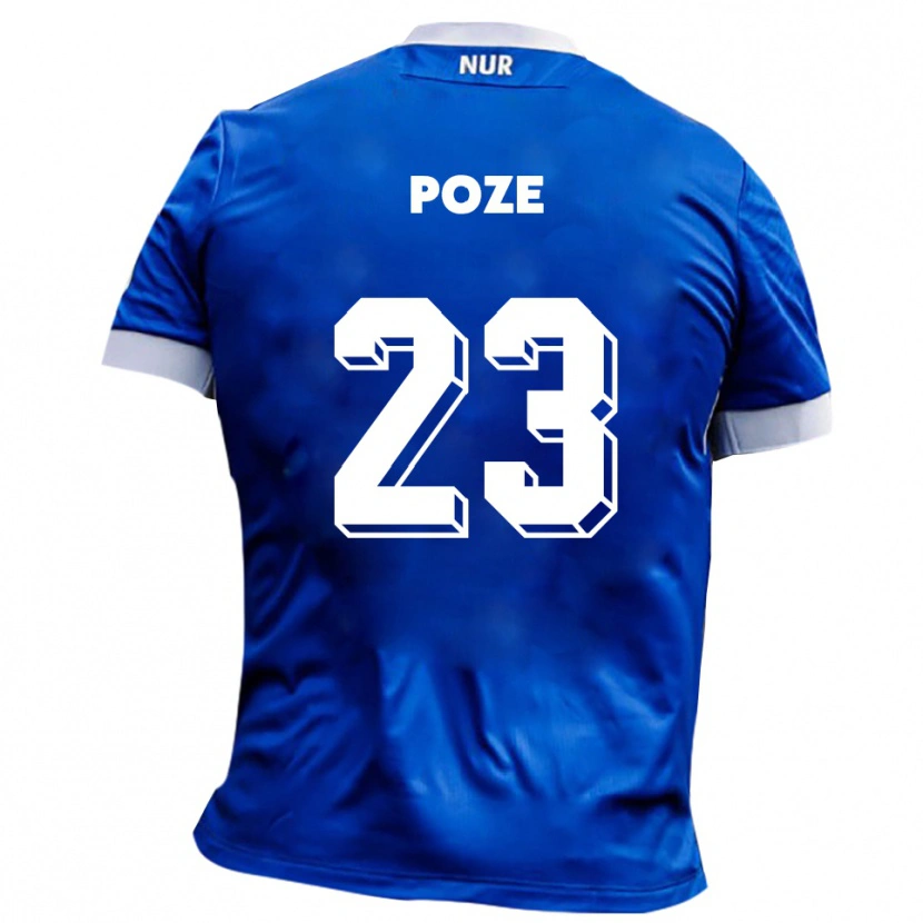 Danxen Kinderen Paulas Poze #23 Blauw Wit Uitshirt Uittenue 2025/26 T-Shirt