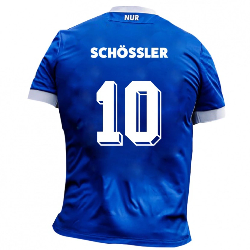 Danxen Kinderen Maris Schößler #10 Blauw Wit Uitshirt Uittenue 2025/26 T-Shirt