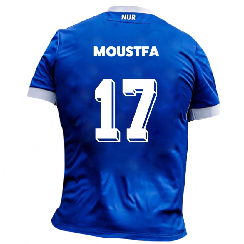 Danxen Kinderen Can Moustfa #17 Blauw Wit Uitshirt Uittenue 2025/26 T-Shirt