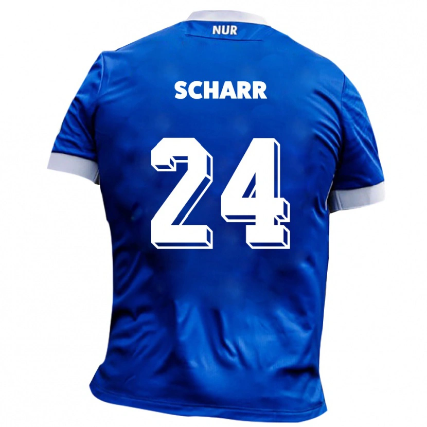 Danxen Kinderen Janne Scharr #24 Blauw Wit Uitshirt Uittenue 2025/26 T-Shirt