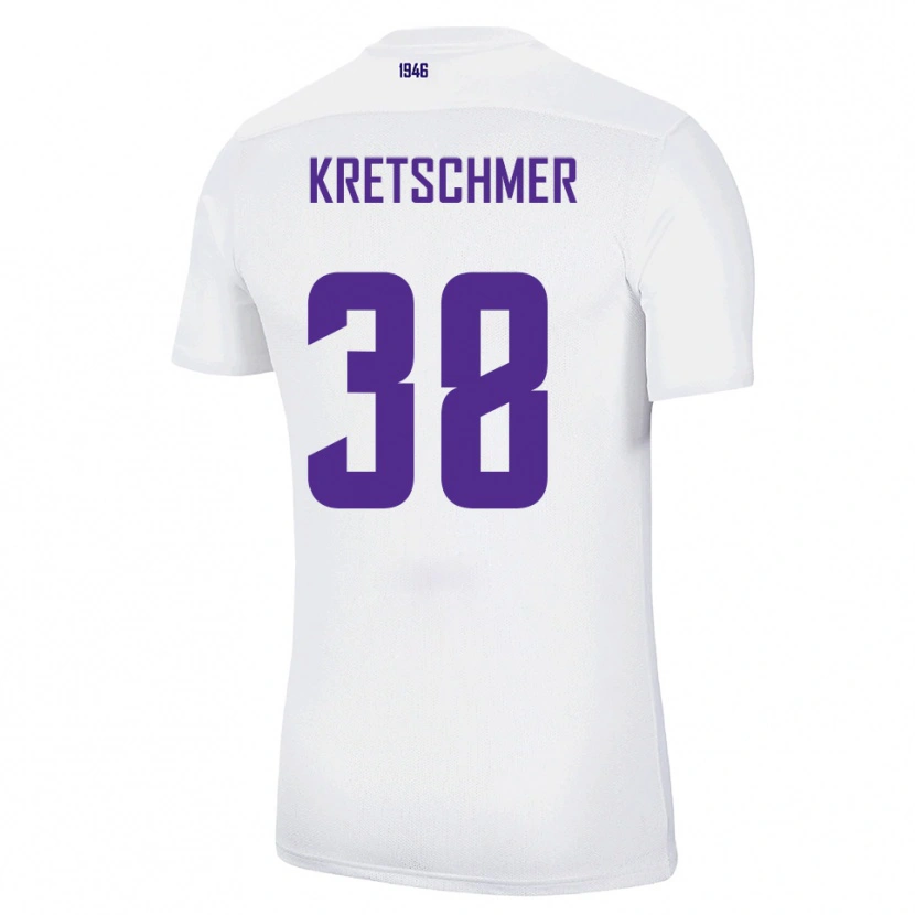 Danxen Kinderen Theo Kretschmer #38 Wit Groen Uitshirt Uittenue 2025/26 T-Shirt