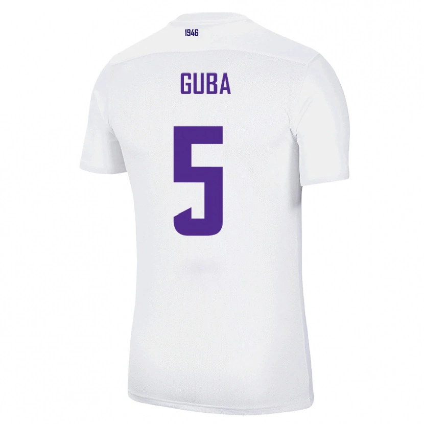 Danxen Kinderen Kilian Guba #5 Wit Groen Uitshirt Uittenue 2025/26 T-Shirt