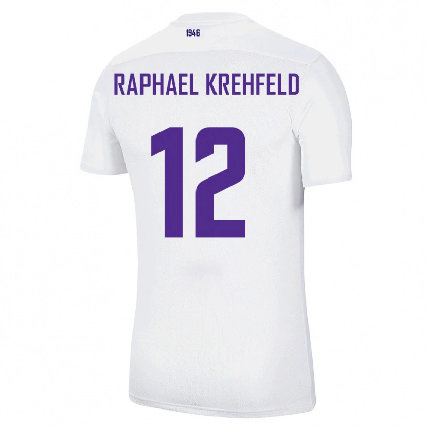 Danxen Kinderen Luca Raphael Krehfeld #12 Wit Groen Uitshirt Uittenue 2025/26 T-Shirt
