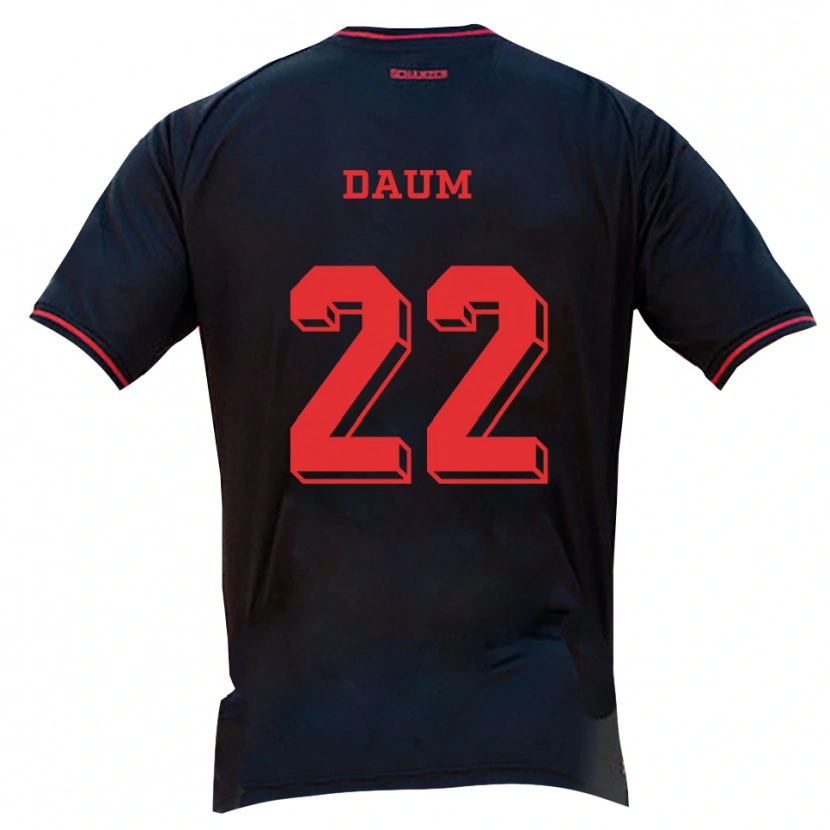 Danxen Kinderen Anna-Lena Daum #22 Zwart Rood Wit Uitshirt Uittenue 2025/26 T-Shirt