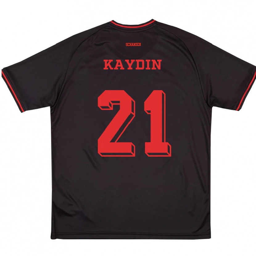 Danxen Kinderen Malik Kaydin #21 Zwart Rood Wit Uitshirt Uittenue 2025/26 T-Shirt