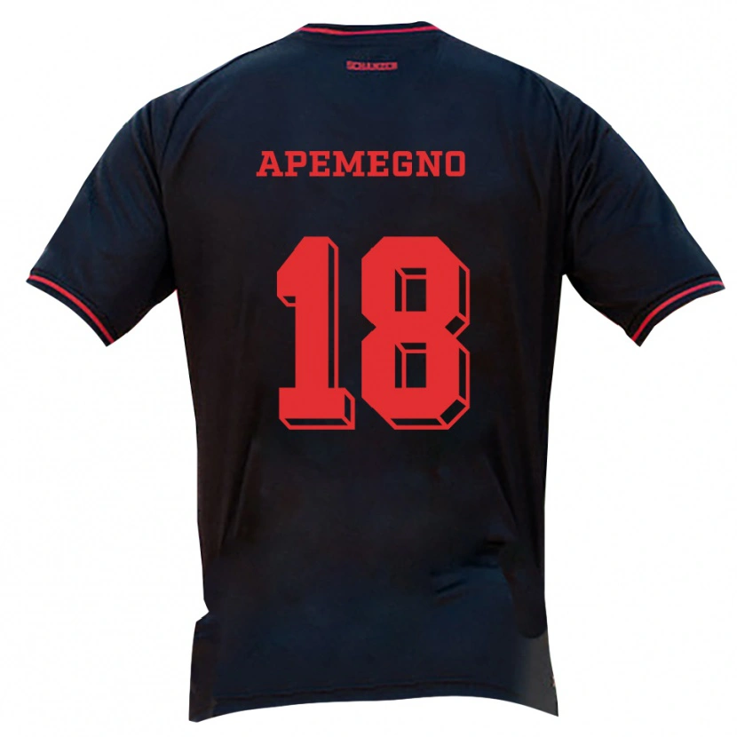 Danxen Kinderen Elom Apemegno #18 Zwart Rood Wit Uitshirt Uittenue 2025/26 T-Shirt