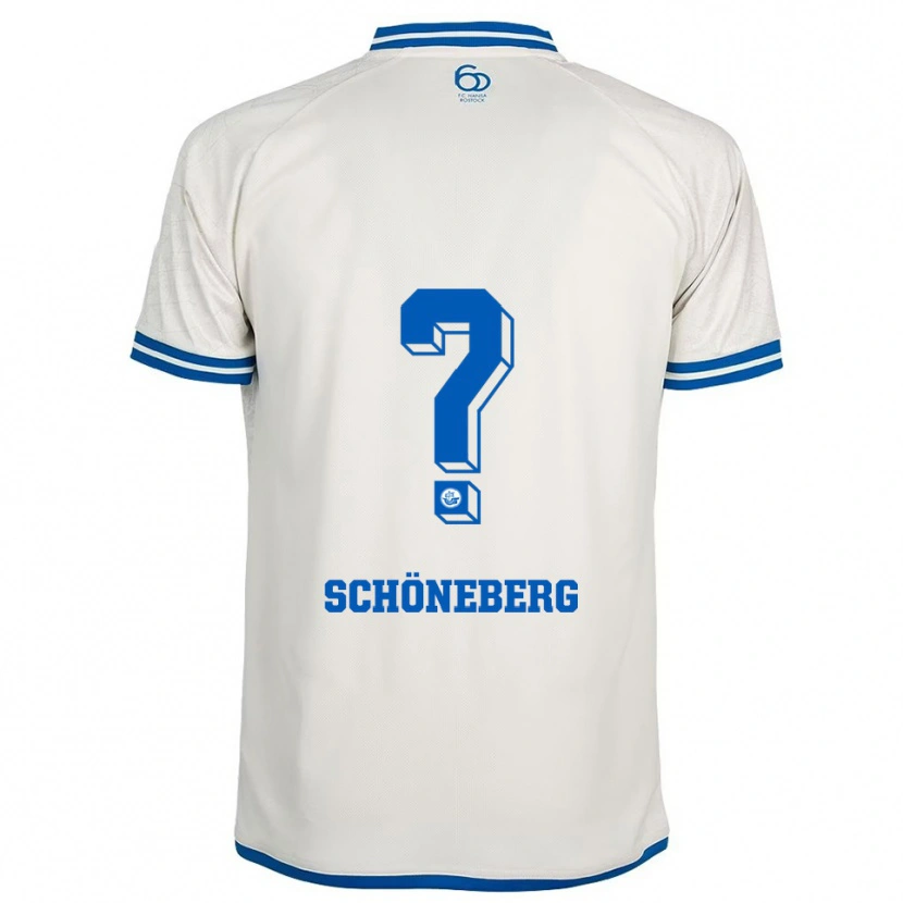 Danxen Kinderen Tom Schöneberg #0 Wit Blauw Uitshirt Uittenue 2025/26 T-Shirt