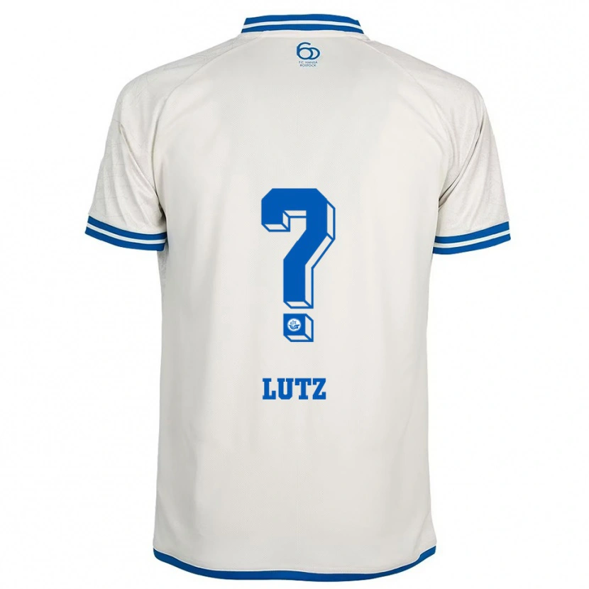 Danxen Kinderen Marvin Lutz #0 Wit Blauw Uitshirt Uittenue 2025/26 T-Shirt