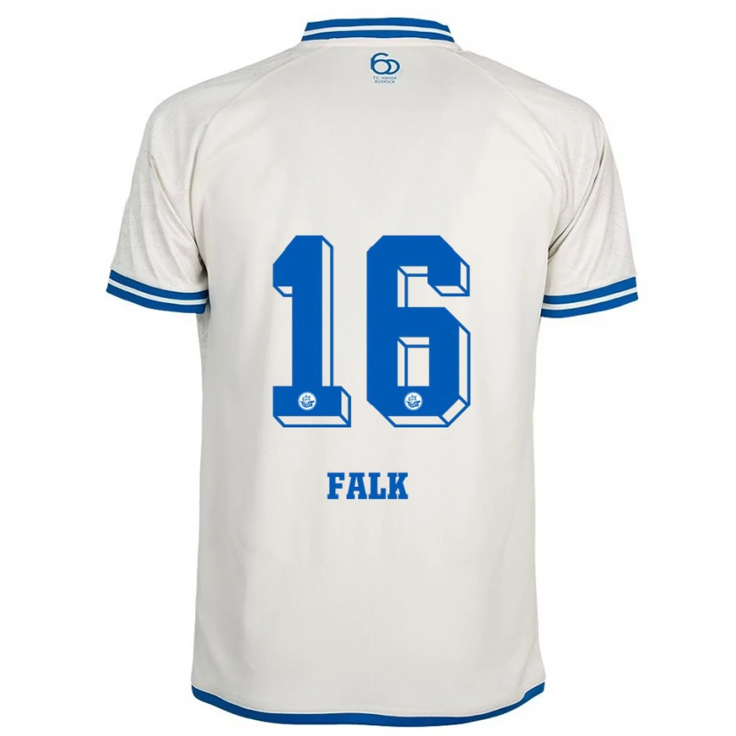 Danxen Kinderen Robin Falk #16 Wit Blauw Uitshirt Uittenue 2025/26 T-Shirt