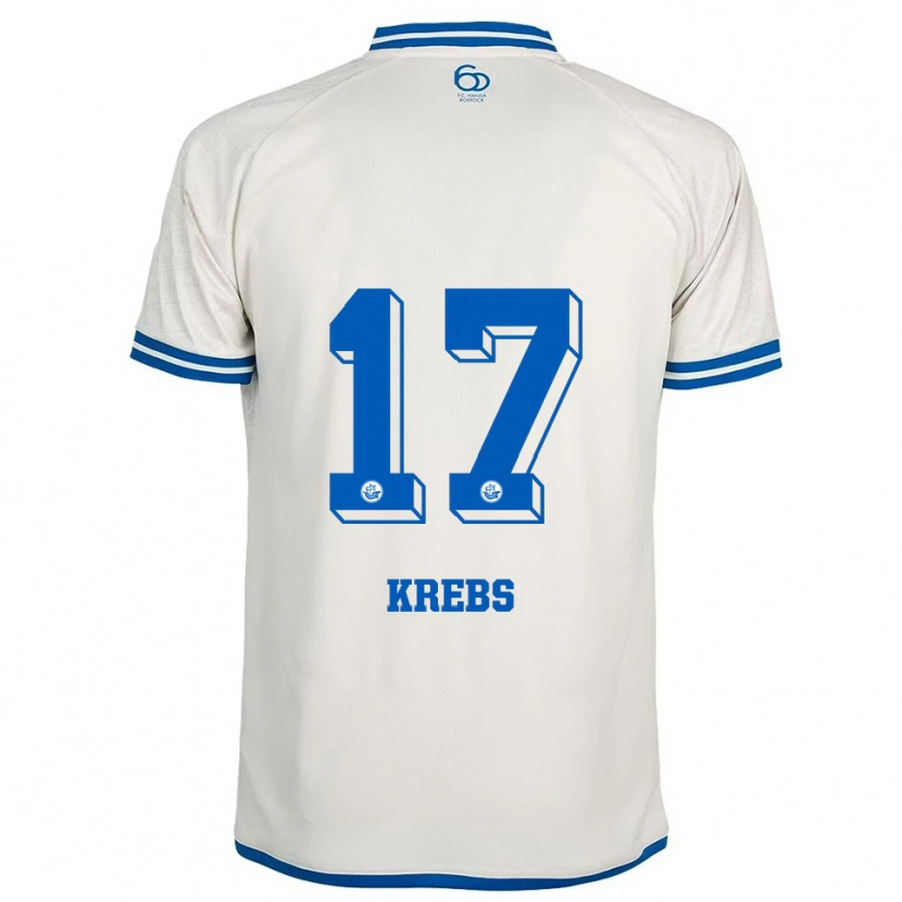 Danxen Kinderen Mattes Krebs #17 Wit Blauw Uitshirt Uittenue 2025/26 T-Shirt