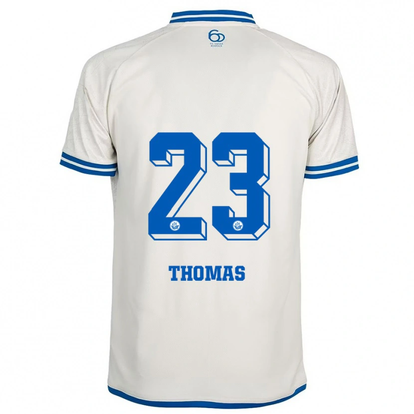 Danxen Kinderen Jordan Thomas #23 Wit Blauw Uitshirt Uittenue 2025/26 T-Shirt